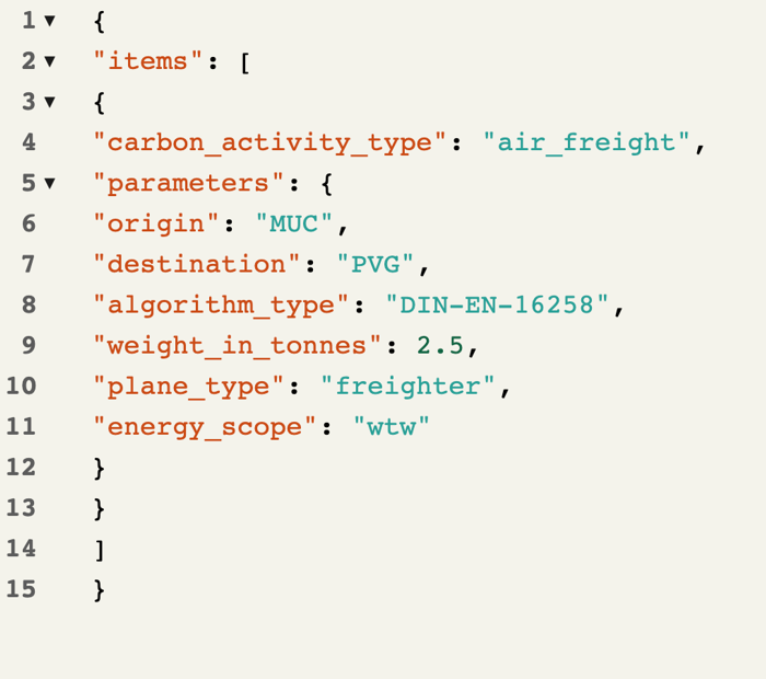 Code Snippet Air Freight