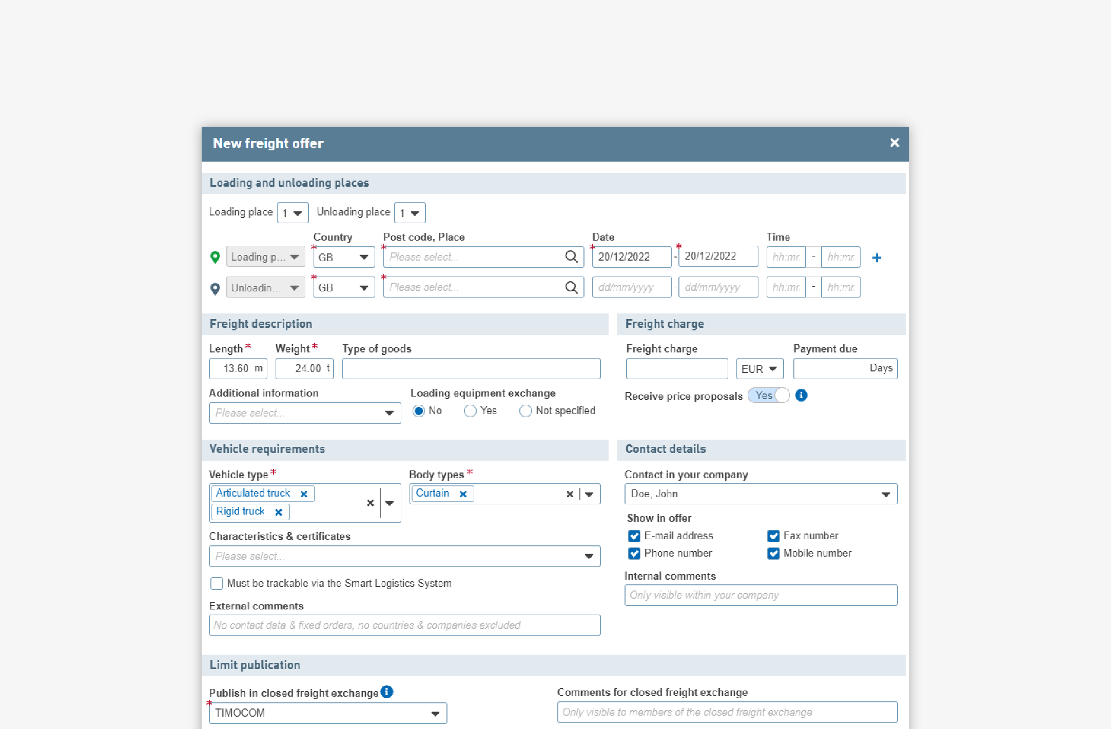 Freight exchange